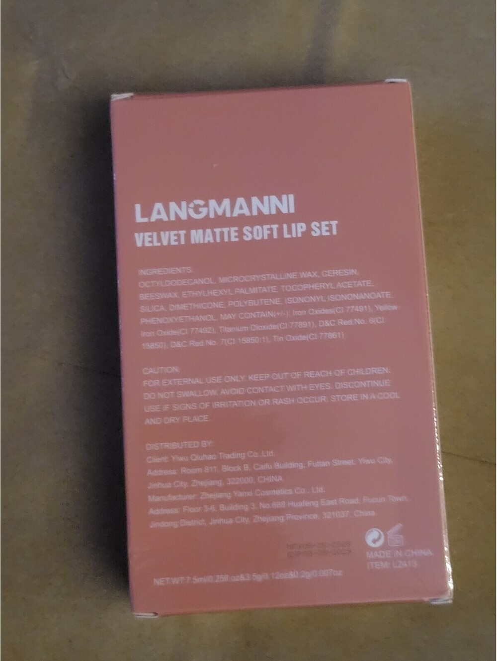 Langmanni Velvet Matte Soft Lip Set